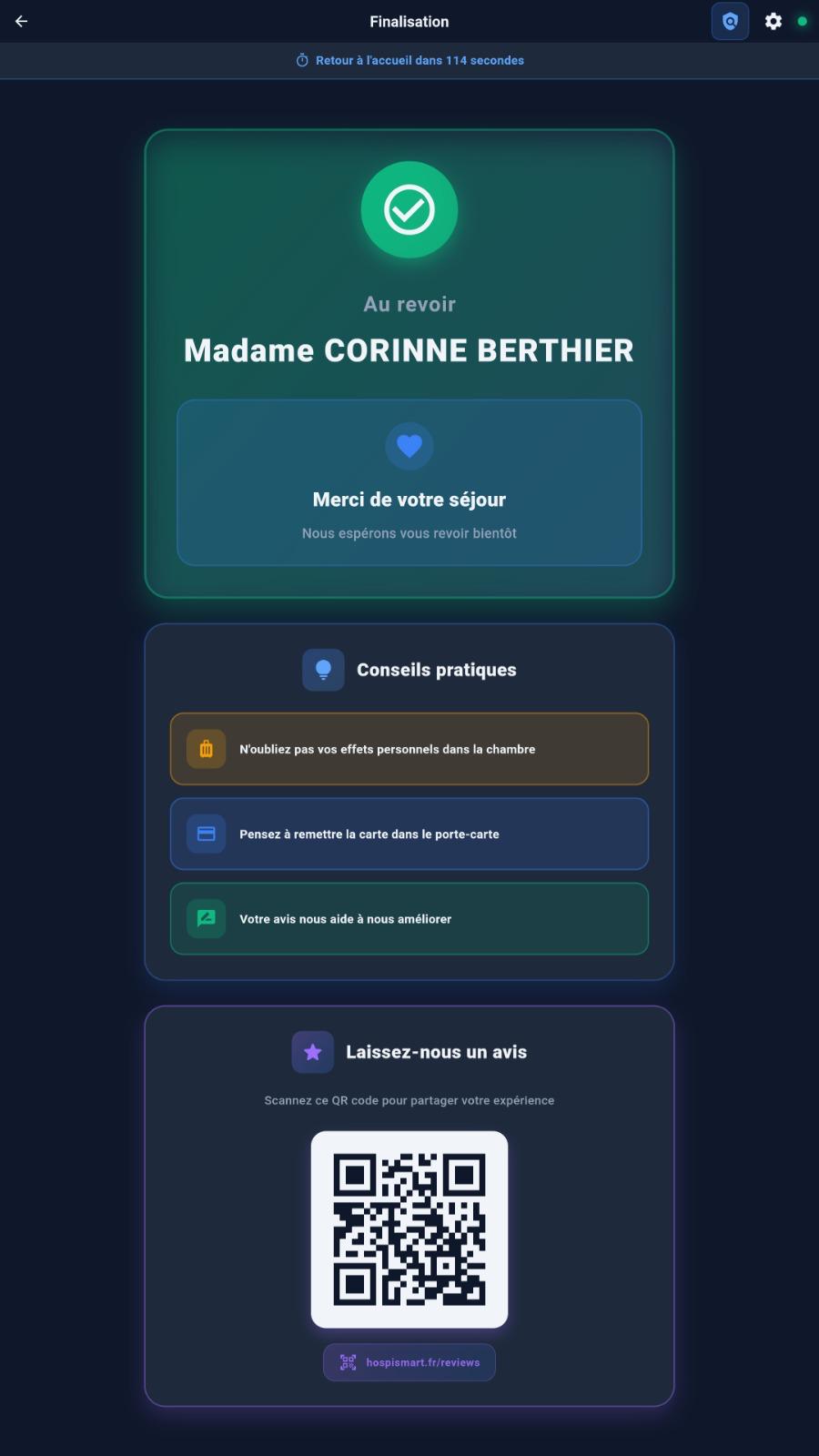 Check-out HospiSmart